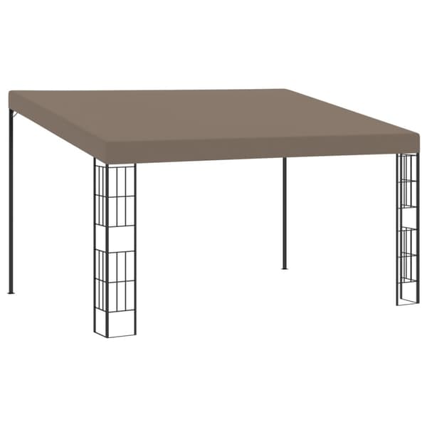 vægmonteret pavillon 4x3 m stof gråbrun