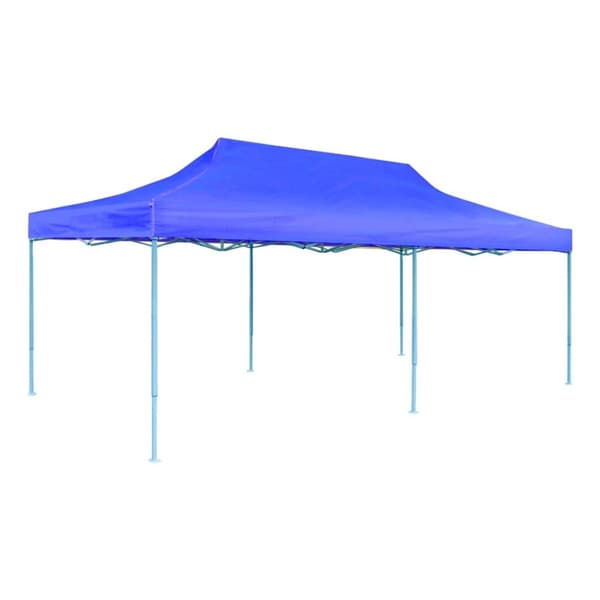 foldbart pop-up-festtelt 3 x 6 m blå