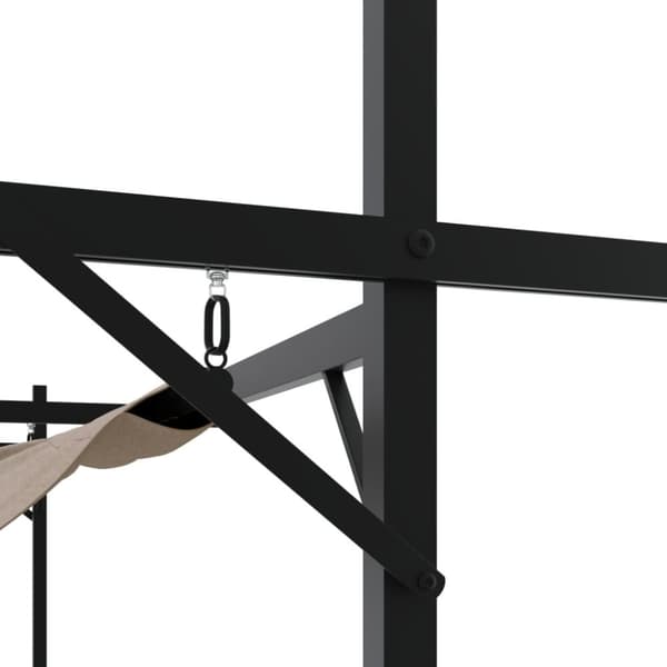 Pergola sisäänvedettävä katto taupe 295x292x230 cm