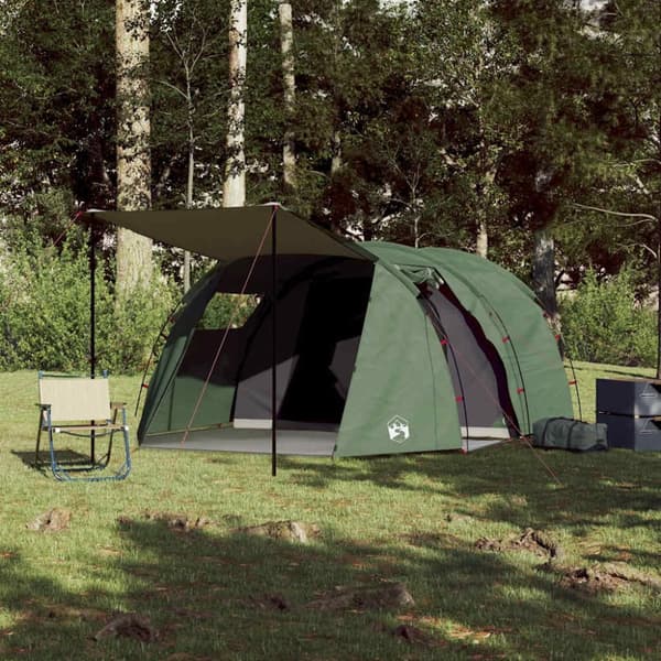 vidaXL Campingtält tunnel 4 personer grön vattentätt
