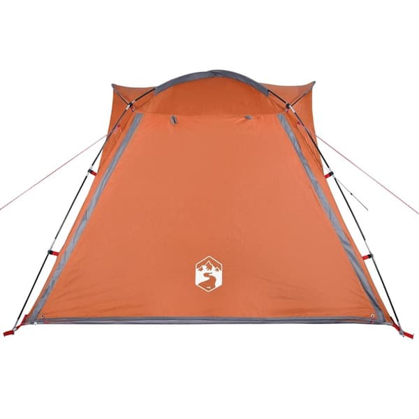 vidaXL 4-personers campingtelt vandtæt quick-release grå og orange