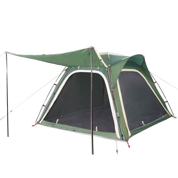 vidaXL 4-personers campingtelt vandtæt quick-release grøn