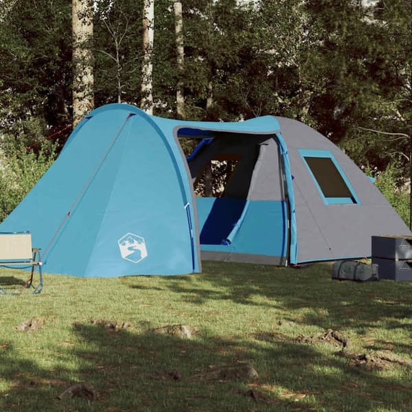 vidaXL Kuppeltelt for camping 6 personer blå vanntett