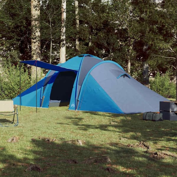 vidaXL Kuppeltelt for camping 6 personer blå vanntett