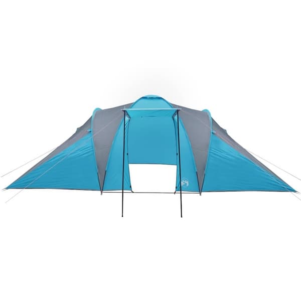 vidaXL Kuppeltelt for camping 6 personer blå vanntett