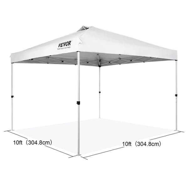 Pop Up Telt, Vandtæt, Bærbar Rulle Taske, 10x10ft Hvid