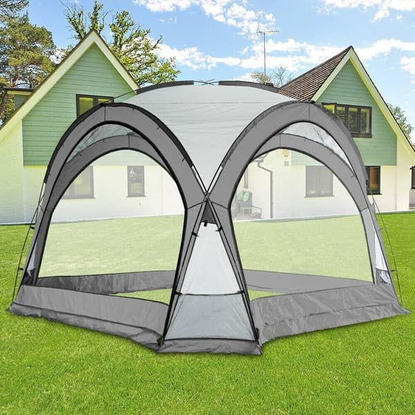 Havepavillon 3,5x3,5m pink Myggenet 4 v?gge stort havetelt