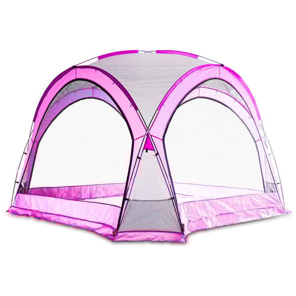 Havepavillon 3,5x3,5m pink Myggenet 4 v?gge stort havetelt