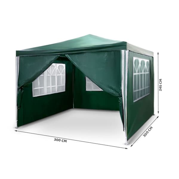 Grön trädgårdspaviljong 3x3m 4935