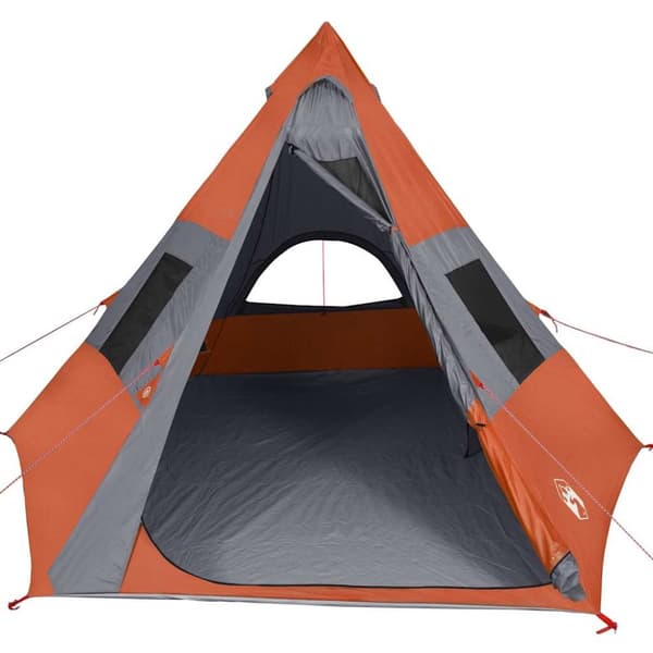 vidaXL Campingtelt tipi 7 personer oransje vanntett