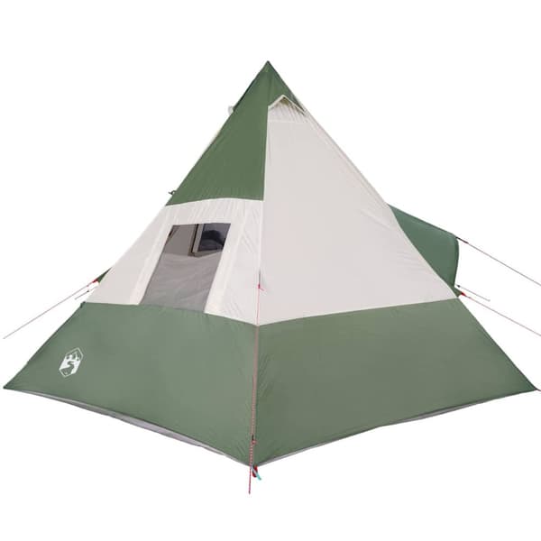vidaXL Campingtelt tipi 7 personer grønn vanntett