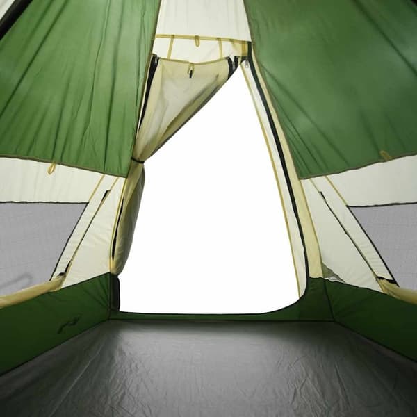 vidaXL Campingtelt tipi 7 personer grønn vanntett