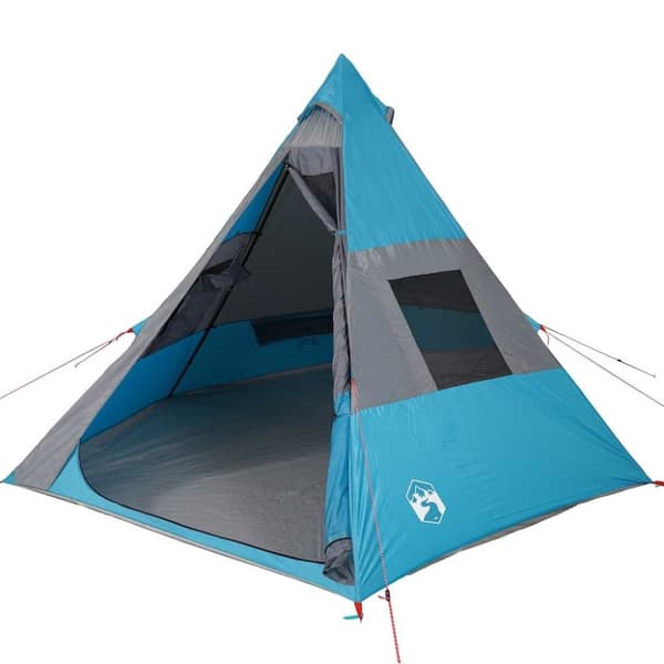 vidaXL 7-personers campingtelt vandtæt blå