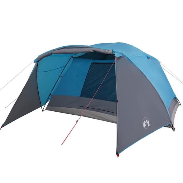 vidaXL Campingtelt med veranda 4 personer blå vanntett