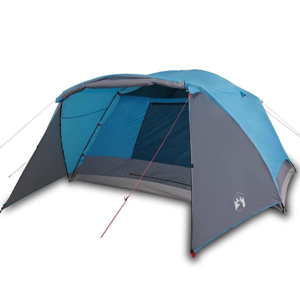 vidaXL Campingtelt med veranda 4 personer blå vanntett