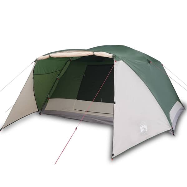 vidaXL 6-personers campingtelt med fortelt vandtæt grøn