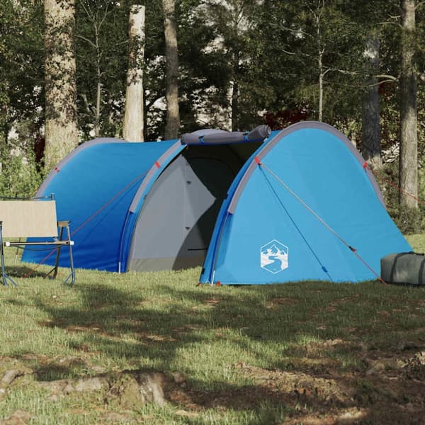 vidaXL 4-personers campingtelt vandtæt blå