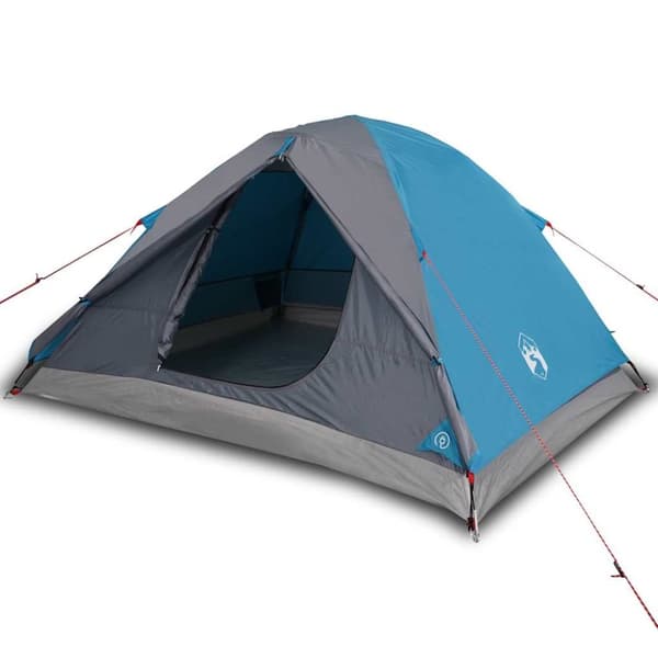 vidaXL Kuppeltelt for camping 3 personer blå vanntett