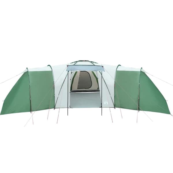 vidaXL Kuppeltelt for camping 12 personer grønn vanntett