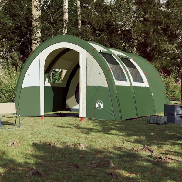 vidaXL 4-personers campingtelt vandtæt grøn