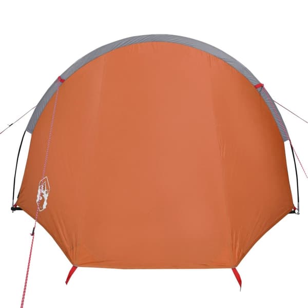 Campingtält 4 personer grå och orange vattentätt
