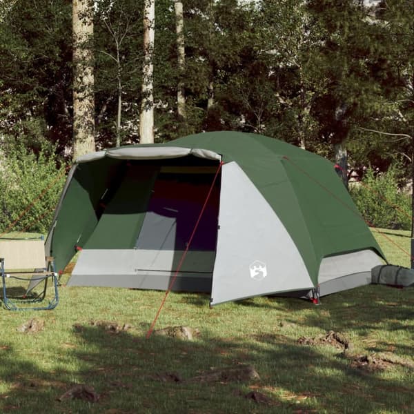 Campingtält med veranda 4 personer grön vattentätt