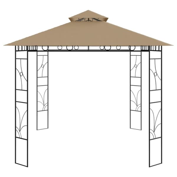 Paviljong 4x3x2,7 m taupe 160 g/m²