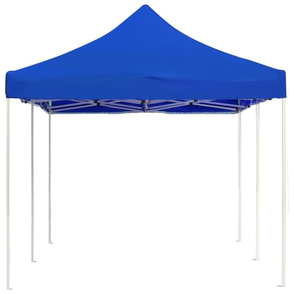 foldbart festtelt aluminium 6 x 3 m blå