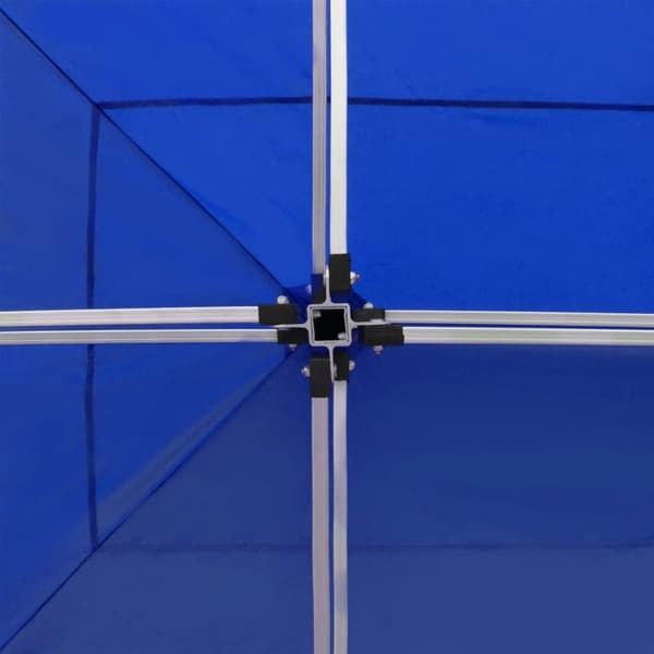 foldbart festtelt aluminium 6 x 3 m blå