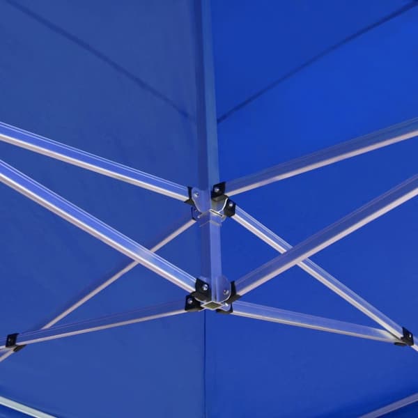 foldbart festtelt aluminium 6 x 3 m blå