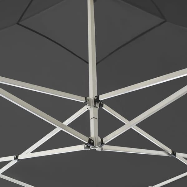 Hopfällbart partytält aluminium 2x2 m antracit