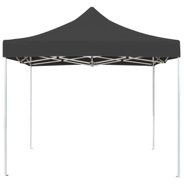 Hopfällbart partytält aluminium 2x2 m antracit