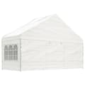Miniatyrbillede 3 af 9: pavillon med tag 8,92x5,88x3,75 m polyethylen hvid