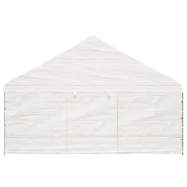 pavillon med tag 8,92x5,88x3,75 m polyethylen hvid