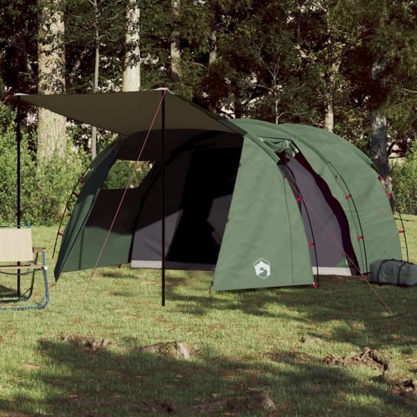 4-personers campingtelt vandtæt grøn