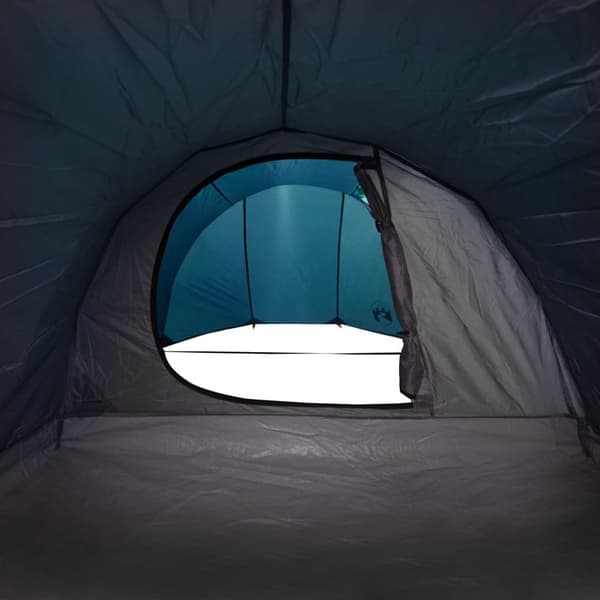 Campingtält tunnel 4 personer blå vattentätt