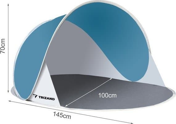 Trizand Papludimio palapin 145x100x70 cm - turkis - mock