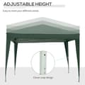 Miniatyrbild 8 av 11: Rootz Camping Gazebo - Bröllopsfest - Canopy Tent Marquee - Pop Up Gazebo - Bärväska - Fönster - Stålram - Grön - 2,95 x 2,95 m x 2,58 m