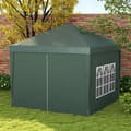 Miniatyrbild 10 av 11: Rootz Camping Gazebo - Bröllopsfest - Canopy Tent Marquee - Pop Up Gazebo - Bärväska - Fönster - Stålram - Grön - 2,95 x 2,95 m x 2,58 m