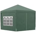 Miniatyrbild 11 av 11: Rootz Camping Gazebo - Bröllopsfest - Canopy Tent Marquee - Pop Up Gazebo - Bärväska - Fönster - Stålram - Grön - 2,95 x 2,95 m x 2,58 m