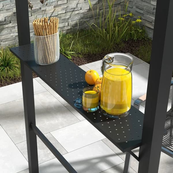 Rootz BBQ Gazebo - 2 sidehylder - Grillpavilloner - BBQ Pavillon - Kroge - Stålramme - Polyester - Khaki - 1,1 x 2,3 m
