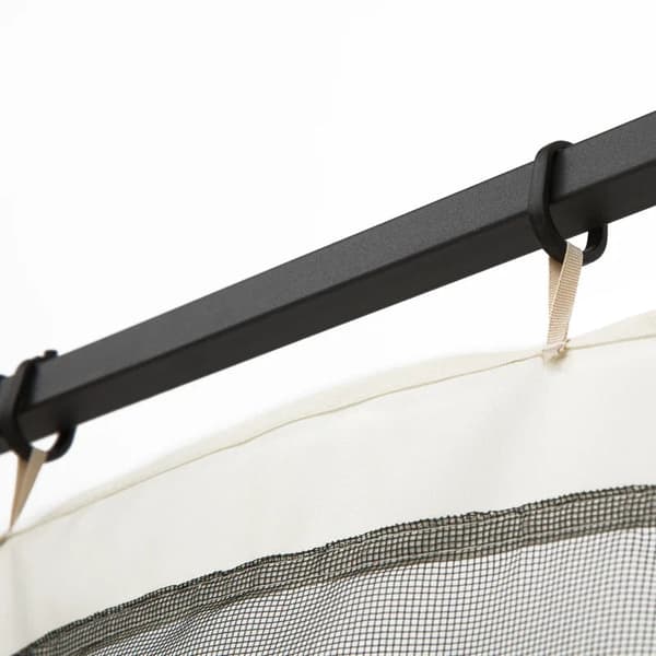 Rootz Erstatningspavillonet - Meshgardin - Havepavillonfluenet - Gardin med lynlåse - Polyester - Sort - 352cm x 207cm