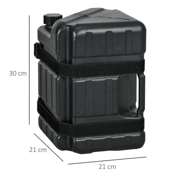 Rootz Gazebo Vikter - Tält Vikter - Väderbeständig - Fyllbar - Svart - 21 x 21 x 30 cm
