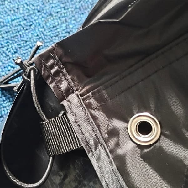 Rootz Campingtält - Väderbeständig - Trekkingstält - 2 rum - Bärbar resväska - UV 30+ Solskydd - Taft 100 % polyester-glasfiber - Svart - 475L x 264W