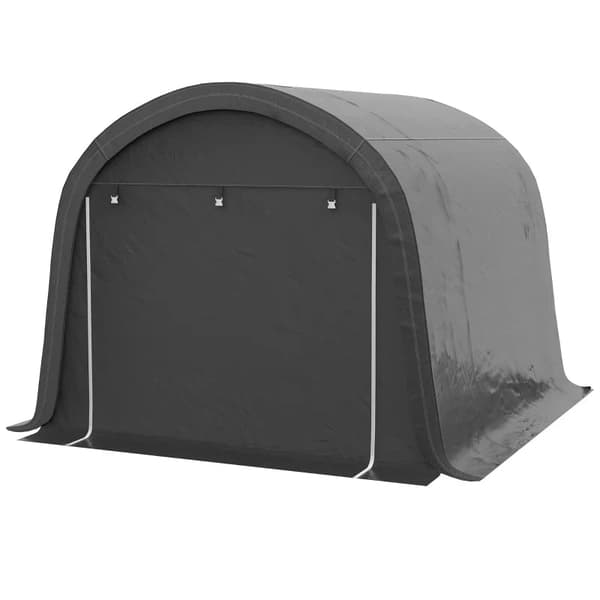 Rootz Haveopbevaringstelt - Robust stålramme - Dækspændingssystem - Festtelte - Store døre - Galvaniseret stål-PE - Grå - 300W x 300D x 235H cm