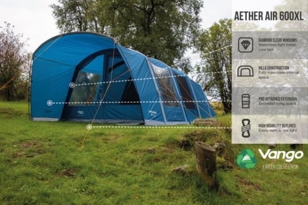 VANGO AETHER 600XL TELT MAROKKANSK BLÅ BLÅ