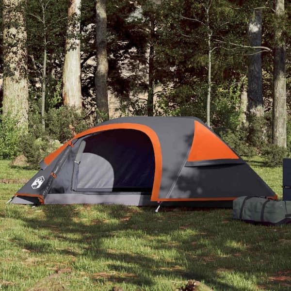 vidaXL Campingtelt 1 person oransje vanntett