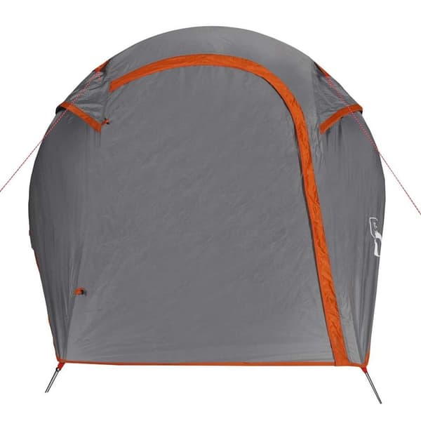 vidaXL Campingtält tunnel 3 personer grå och orange vattentätt