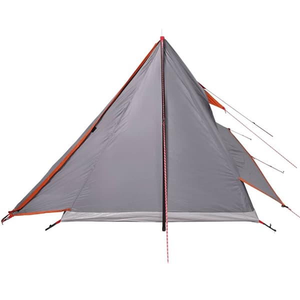 vidaXL Campingtelt 2 personer grå og oransje vanntett
