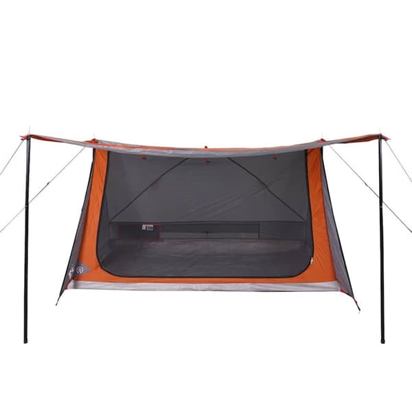 vidaXL Campingtelt 2 personer grå og oransje vanntett